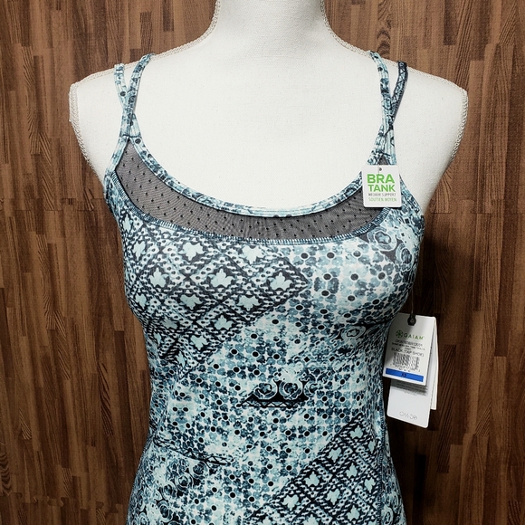 Gaiam Shine Mesh Bra Tank Sz XS NWT - Picture 3 of 13